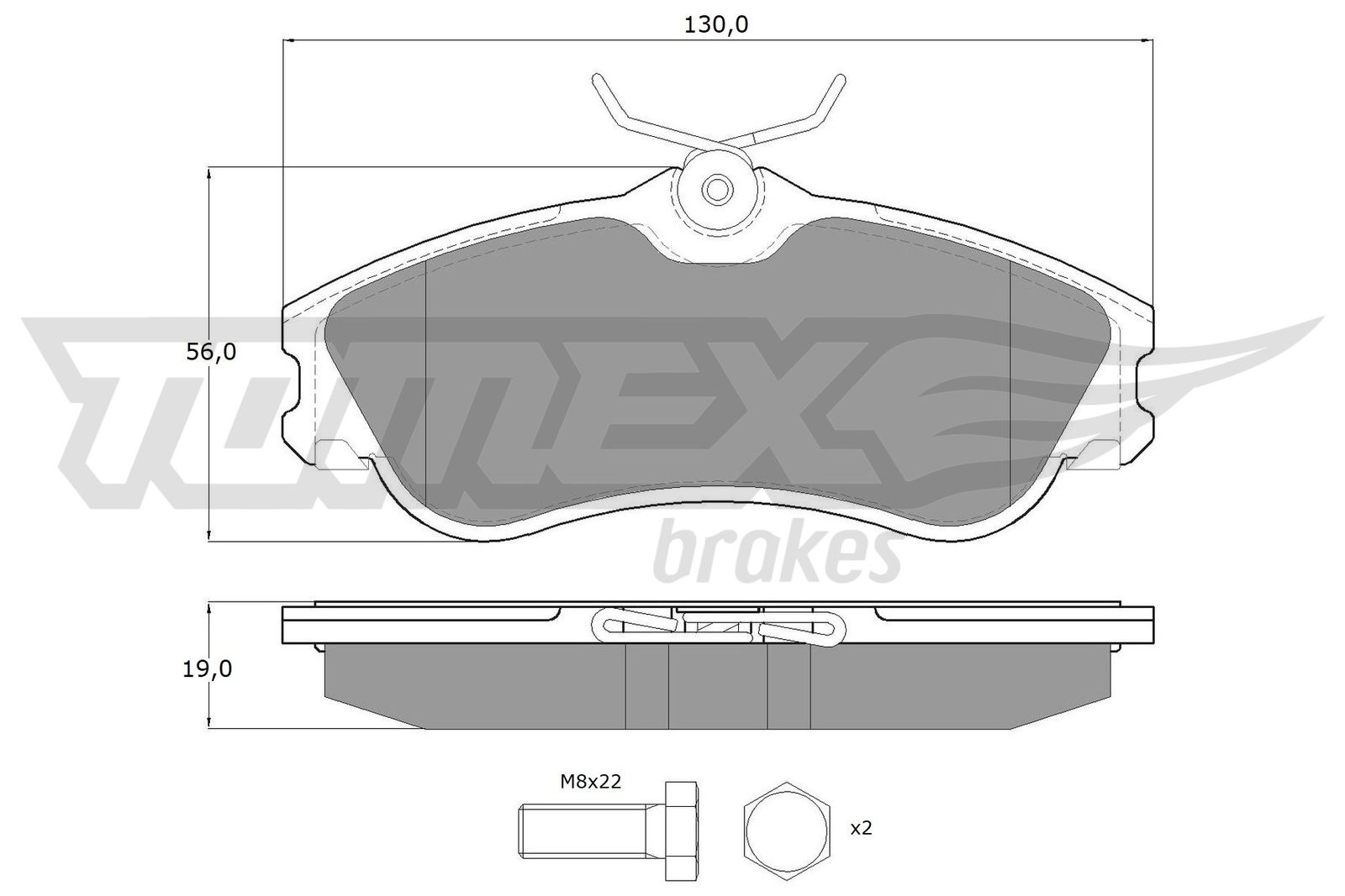Sada brzdových platničiek kotúčovej brzdy TOMEX Brakes
